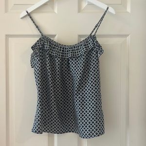 Vineyard Vines 100% Silk Ruffle Top Camisole